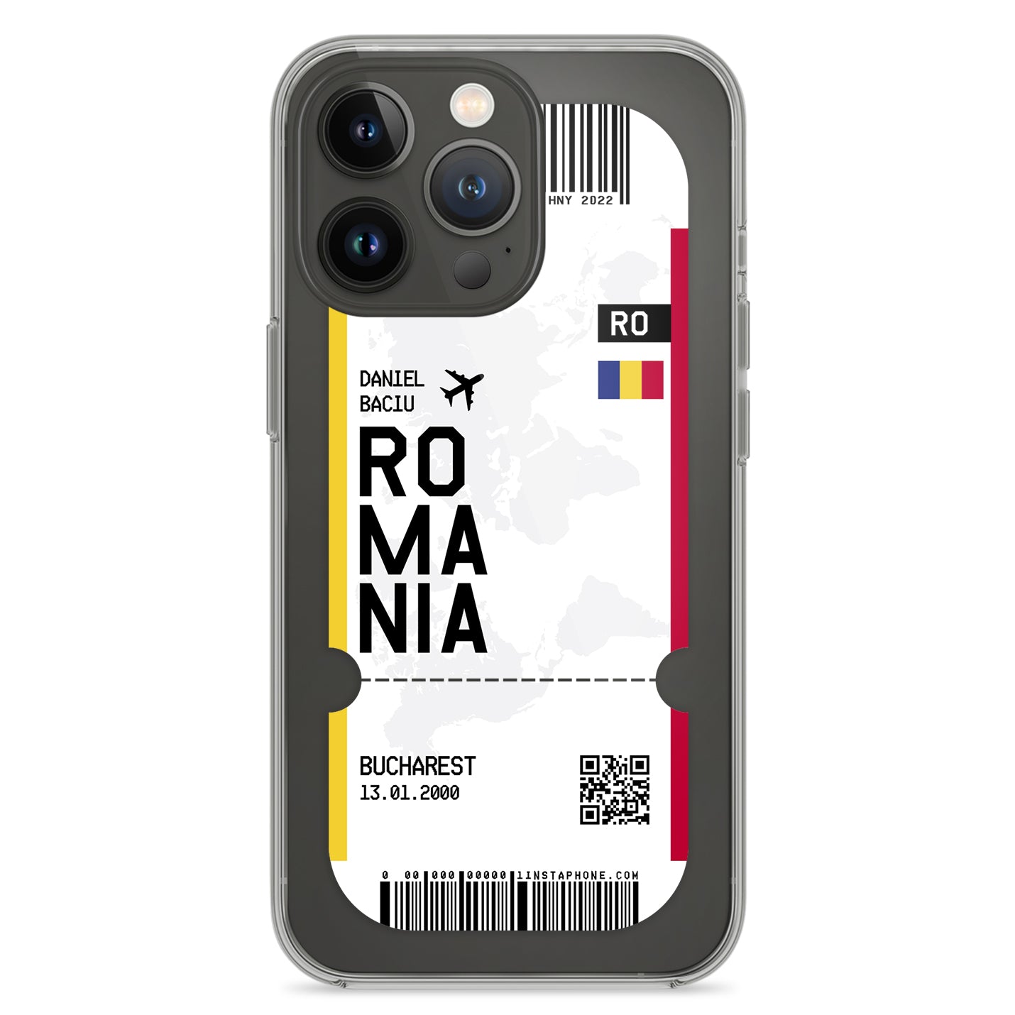 Handyhülle im Ticket Design - Rumänien - 1instaphone