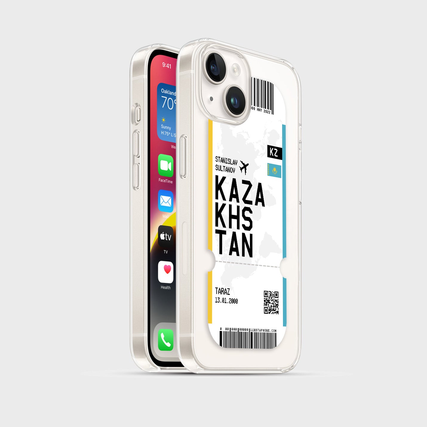 Handyhülle im Ticket Design - Kasachstan - 1instaphone