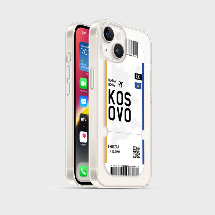 Handyhülle im Ticket Design - Kosovo - 1instaphone