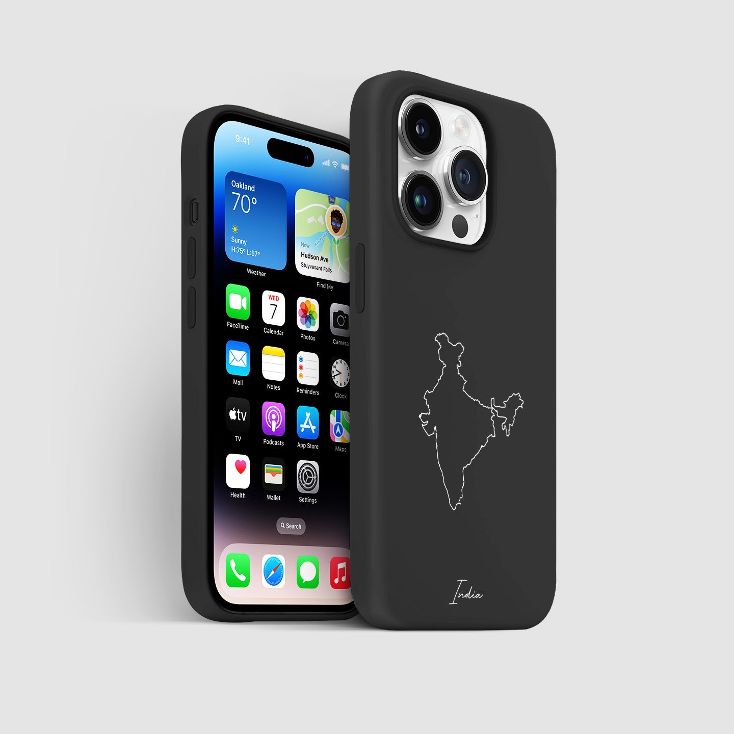 Handyhüllen mit Landkarte - Indien - 1instaphone
