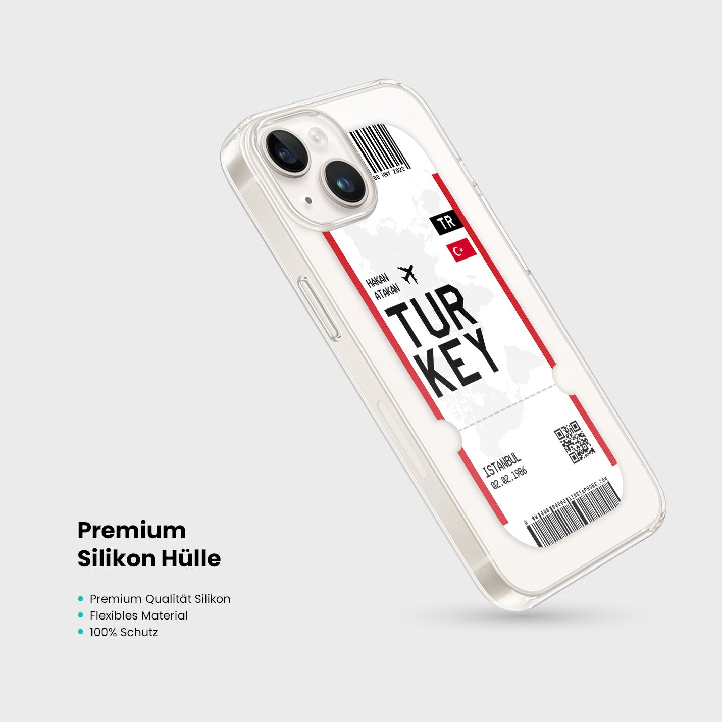 Handyhülle im Ticket Design - Türkei - 1instaphone