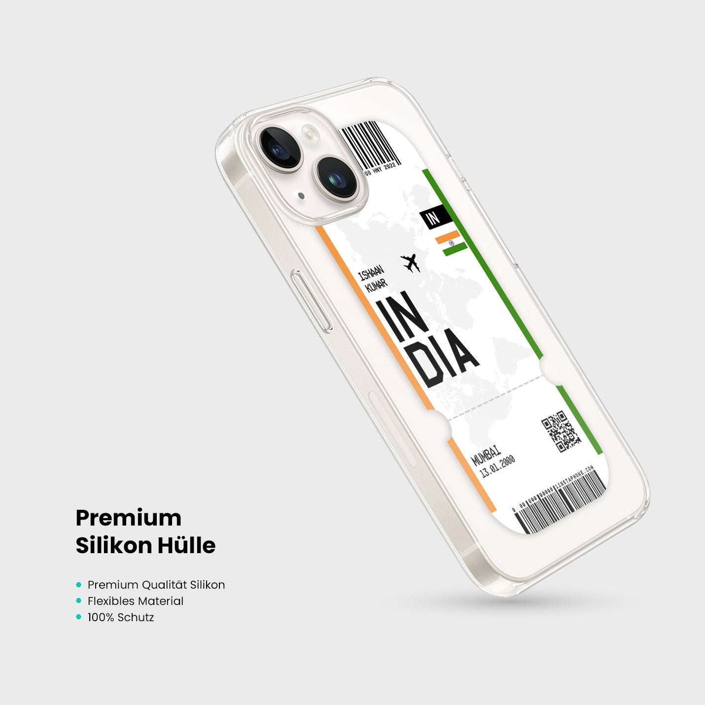 Handyhülle im Ticket Design - Indien - 1instaphone