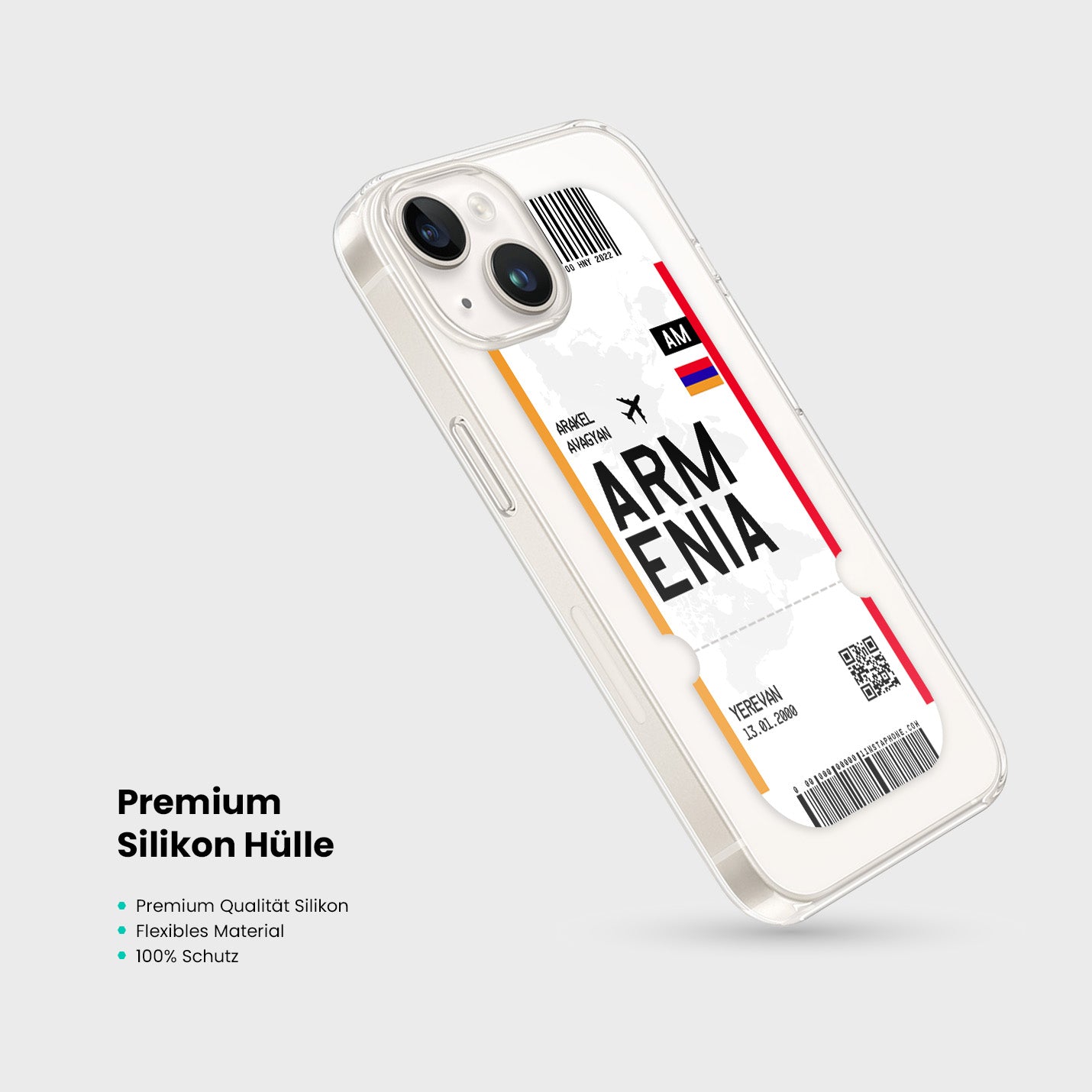 Handyhülle im Ticket Design - Armenien - 1instaphone