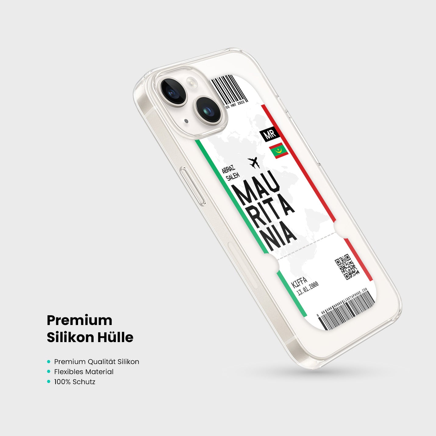 Handyhülle im Ticket Design - Mauretanien - 1instaphone