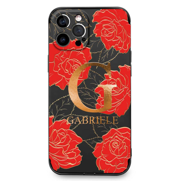 Personalized 3D Embossed Rose Phone Case