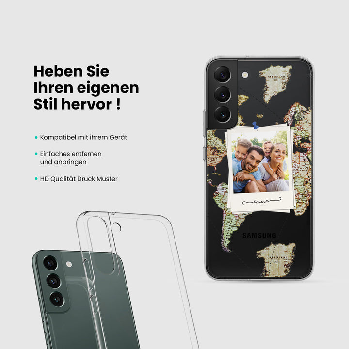 Handyhülle mit Wunschfoto Weltkarte - 1instaphone