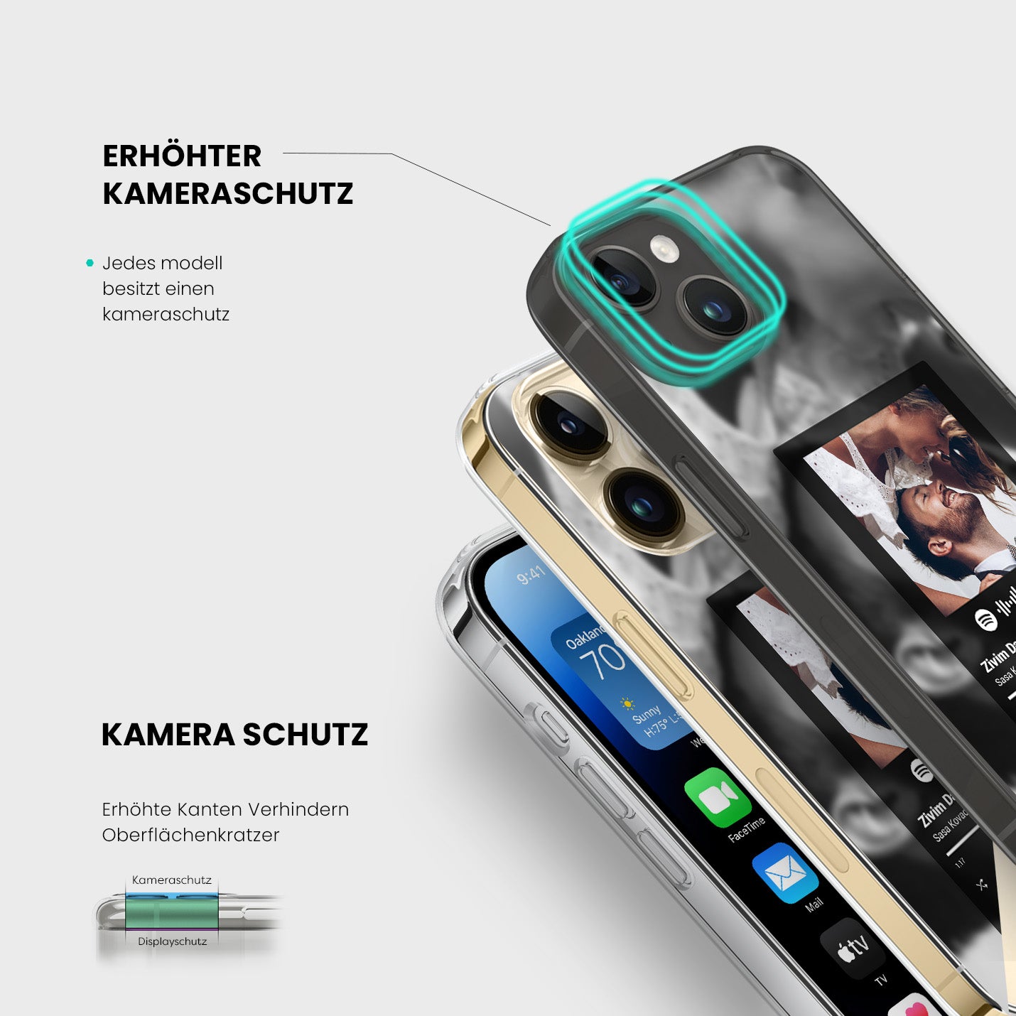 Handyhülle Durchsichtig Spotify Design - 1instaphone