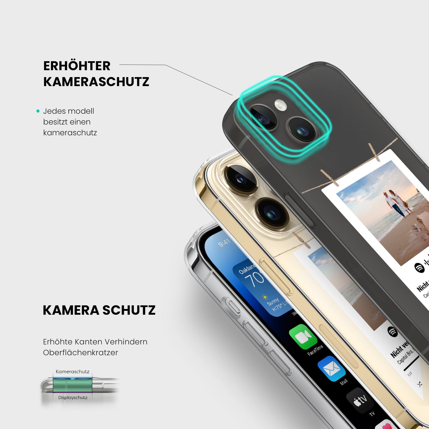 Handyhülle Durchsichtig Spotify Design - 1instaphone