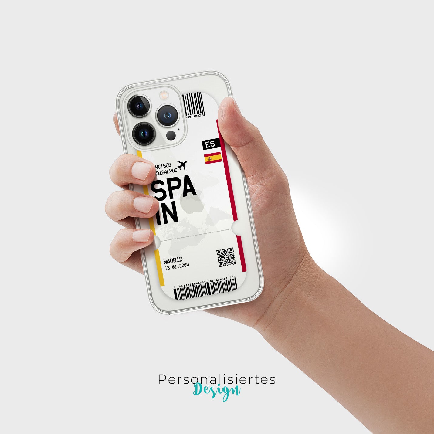 Handyhülle im Ticket Design - Spanien - 1instaphone