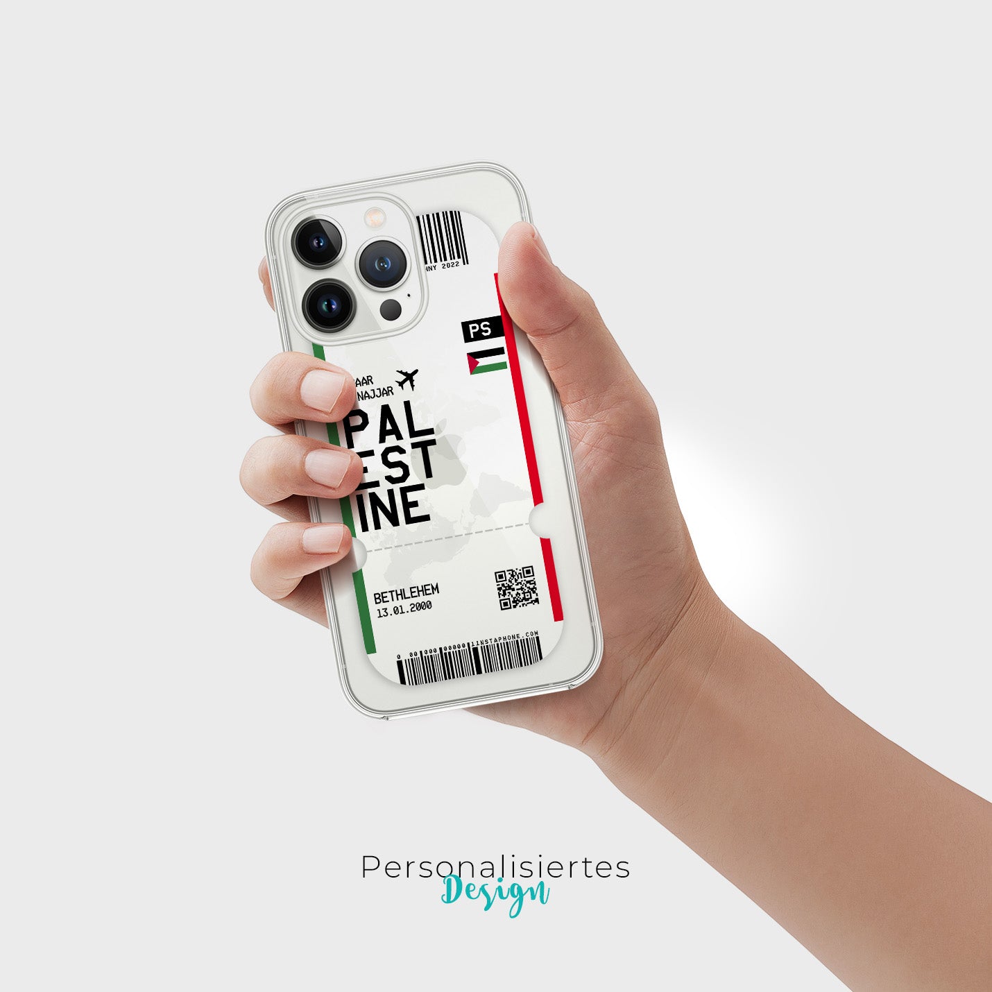 Handyhülle im Ticket Design - Palästina - 1instaphone
