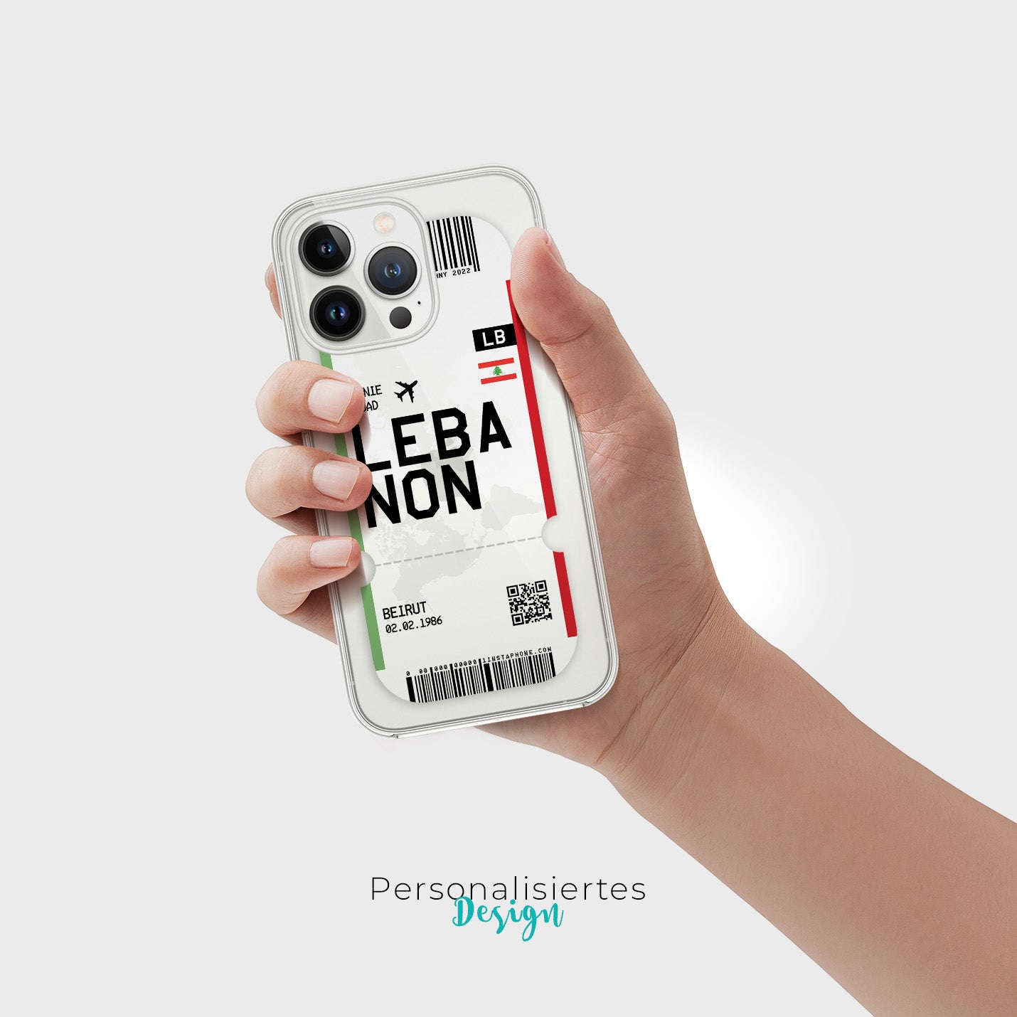 Handyhülle im Ticket Design - Libanon - 1instaphone