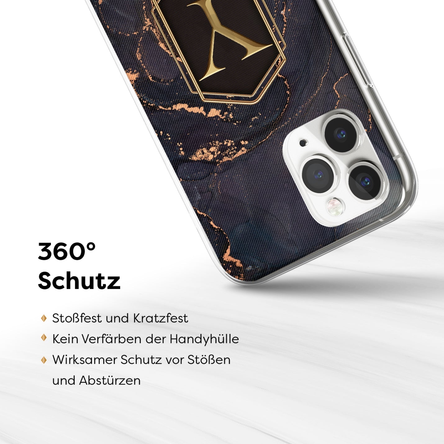 Dream Pattern Personalisierte Handyhülle DARK GOLD - 1instaphone