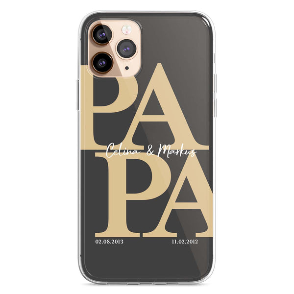 Handyhülle PAPA - Name - Datum 2